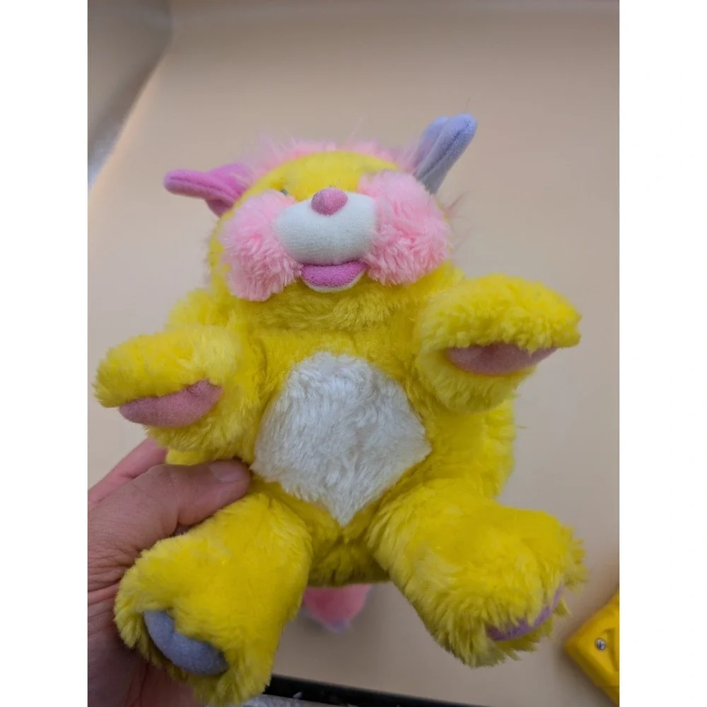 1986 Popples Potato Chip Yellow Plush Mini Stuffed Animal Vintage